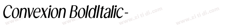 Convexion BoldItalic字体转换